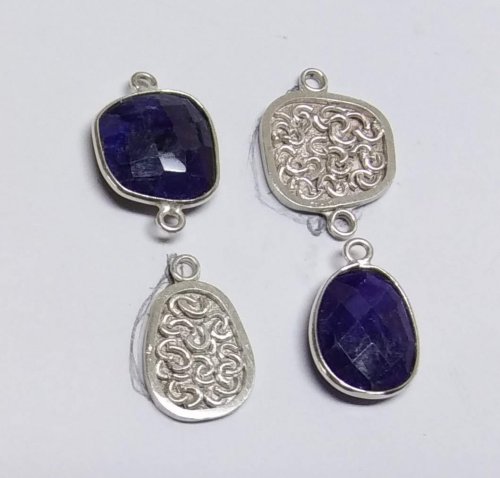 Judy Larson's Diamonds, Emeralds, and Sapphires, Oh My.  - , Contemporary Wire Jewelry, Butane Torch, Soldering, Solder, sapphire earrings